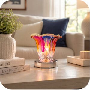 Colorful Drip Glass Electric Wax & Oil Warmer (Touch Control)