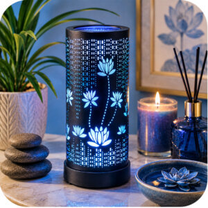 Lotus Flower Wax & Oil Warmer with a Flip On & Off Switch