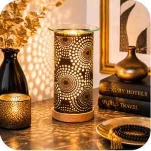 Modern Geometric Dot Electric Wax & Oil Warmer (Touch Control)