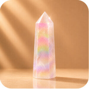 Aura Rose Quartz Point