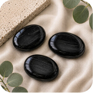 Black Onyx Palm Stone