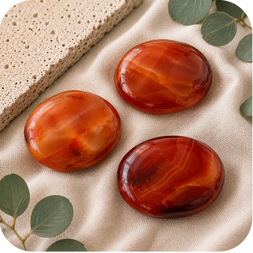 Carnelian Palm Stone
