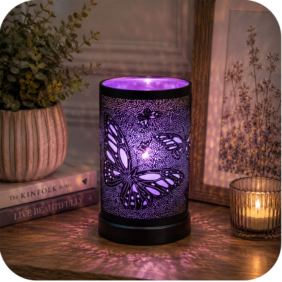 Color Changing Butterfly Electric Wax & Oil Warmer (Adjustable Dial)
