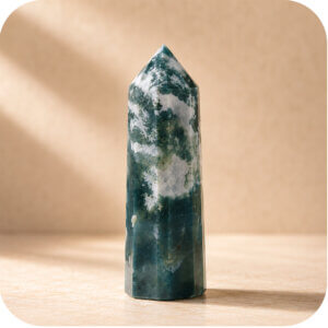Green Moss Agate Point