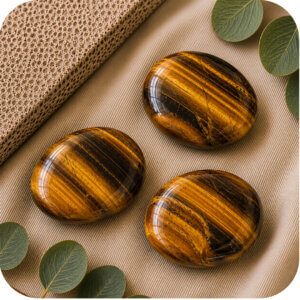 Tigers Eye Palm Stone
