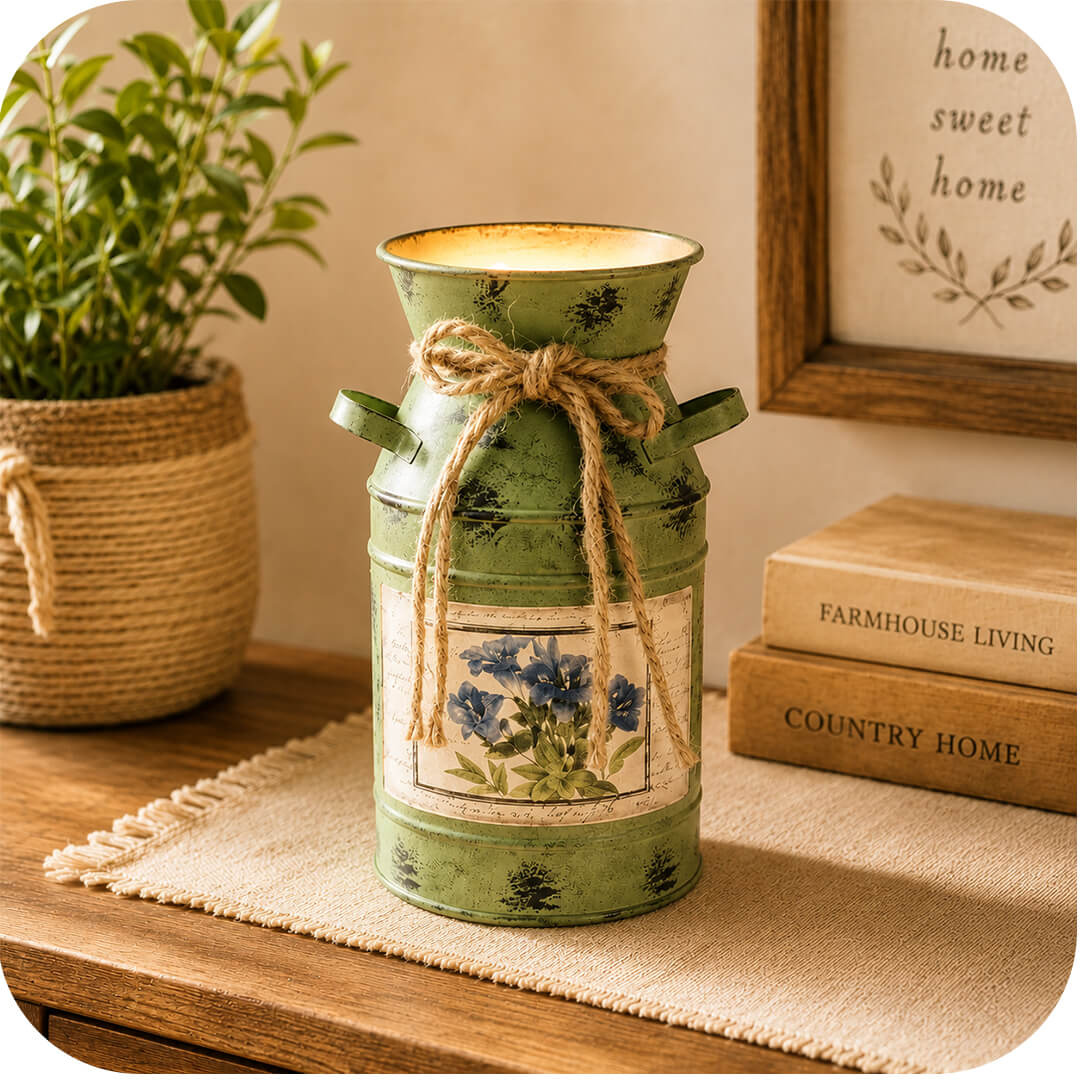 Farmhouse Floral Electric Wax & Oil Warmer (Adjustable Dial)