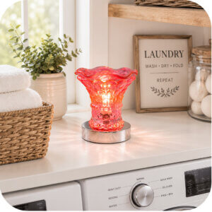 Pink Textured Glass Electric Wax & Oil Warmer (Touch Control)