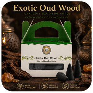 Exotic Oud Wood Charcoal Backflow Cones
