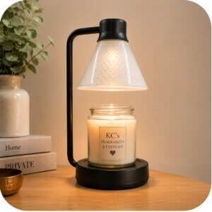 Modern White Glass Candle Warming Lamp