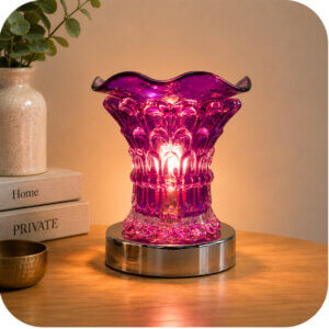 Purple Glass Electric Wax & Oil Warmer (Touch Control)